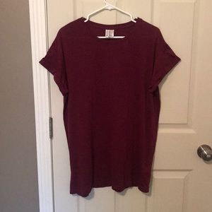 Maroon t-shirt dress
